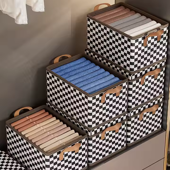 Foldable Wardrobe Clothing Organizer Boxተጣጣፊ ልብስ ማከማቻ ሣጥን አልባሳት ማደራጃ አልባሳት ማደራጃ